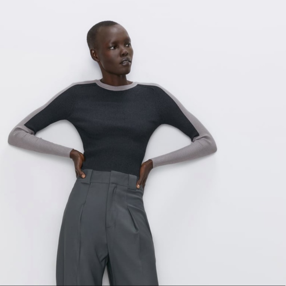 Zara Color Block Sweater